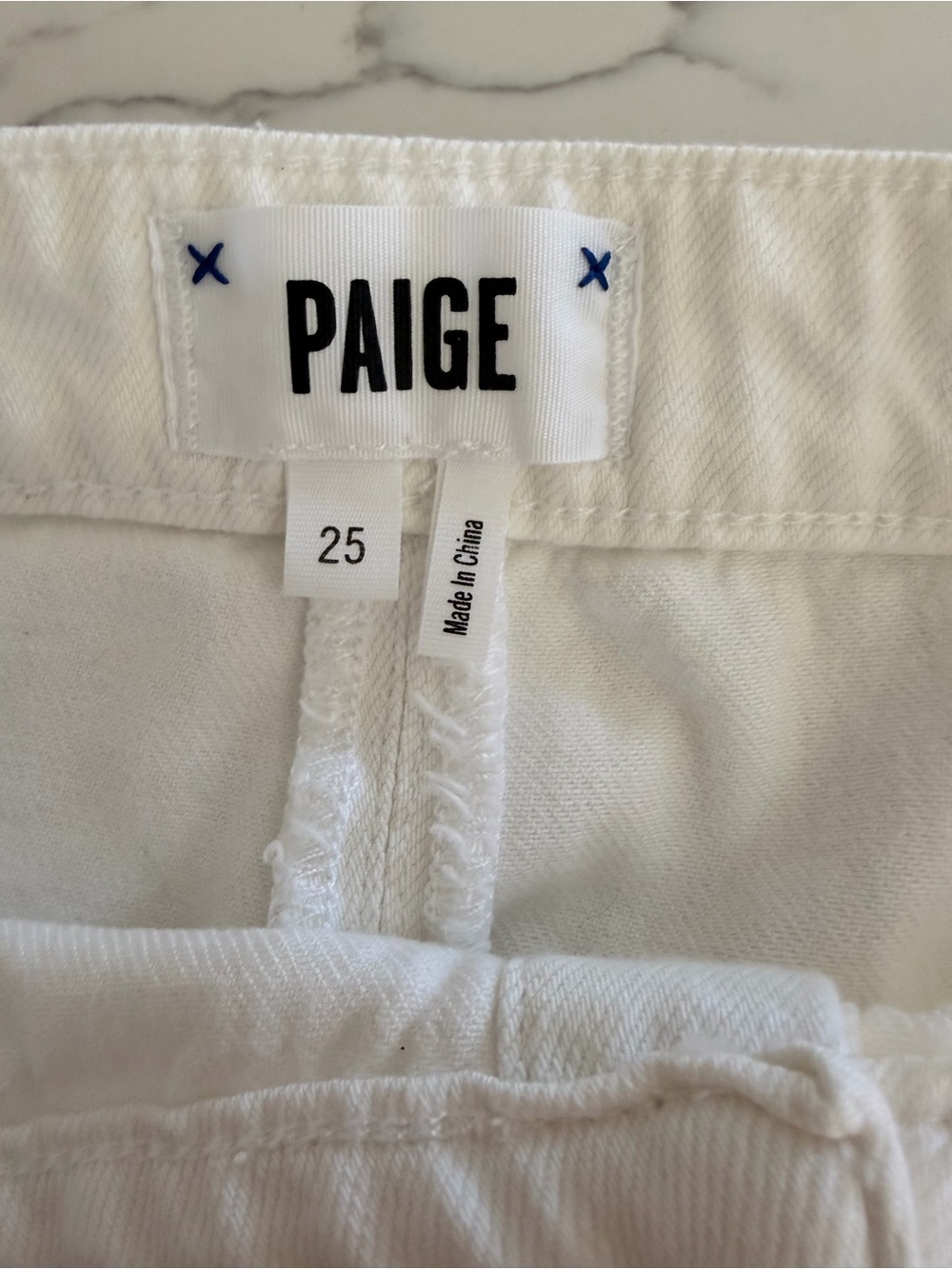 PAIGE White Denim Skirt 25 - Picture 3 of 3